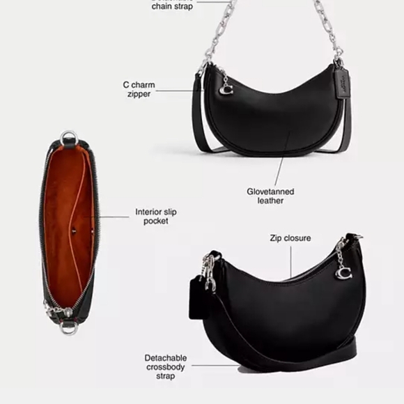 Black Leather Women's Bag - Picture 2 of 11